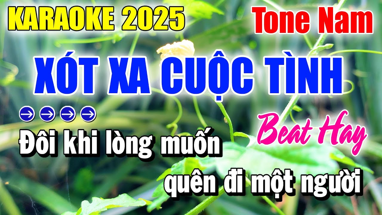 Karaoke Xót Xa Cuộc Tình Tone Nam ( Beat Cực Hay ) Karaoke Thanh Duy