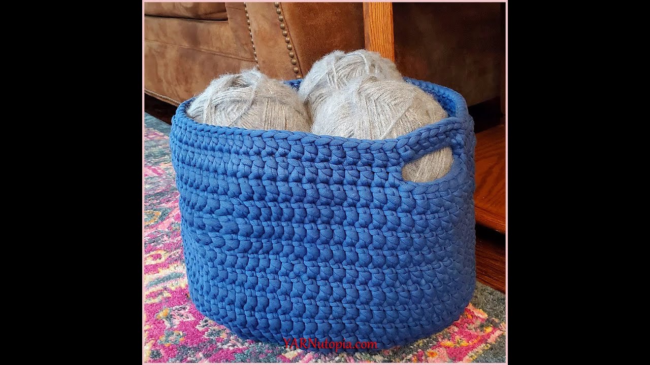 Beginner Chunky Round Crochet Basket Pattern - TL Yarn Crafts