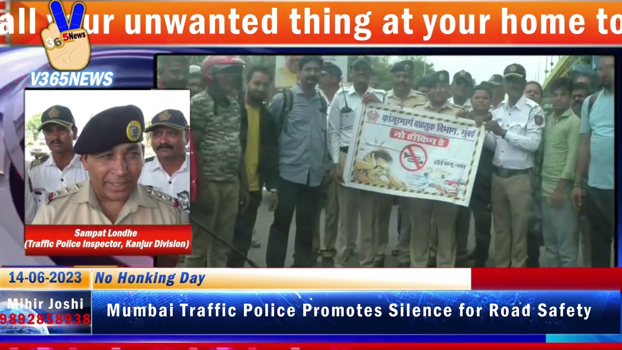 Mumbai Traffic Police Promotes Silence for Road Safety on No Honking Day