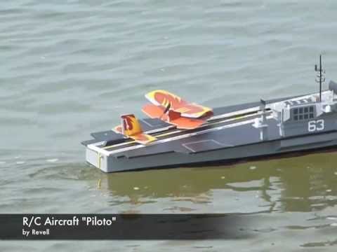 R/C Aircraft Carrier Launches R/C Airplane!