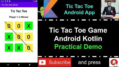 Tic Tac Toe Game Android Kotlin - Practical Demo