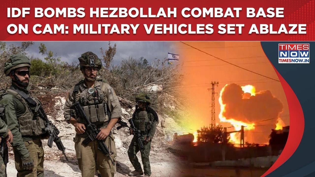 IDF Bombs Hezbollah Combat Base In Lebanon| On Cam: Explosions As 300 Military Vehicles Blown Up