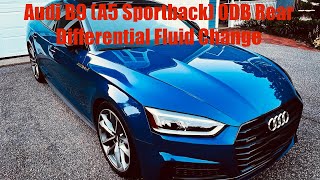 2019 Audi B9 (A5 Sportback) 0DB Rear Differential Fluid Change