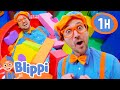 Blippi Learns Colors and Shapes at the Indoor Playground! Educational Videos for Kids