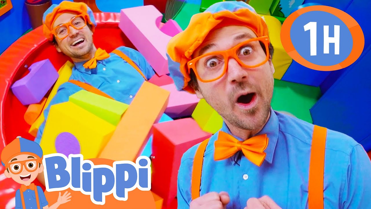 Blippi Learns Colors and Shapes at the Indoor Playground! Educational ...