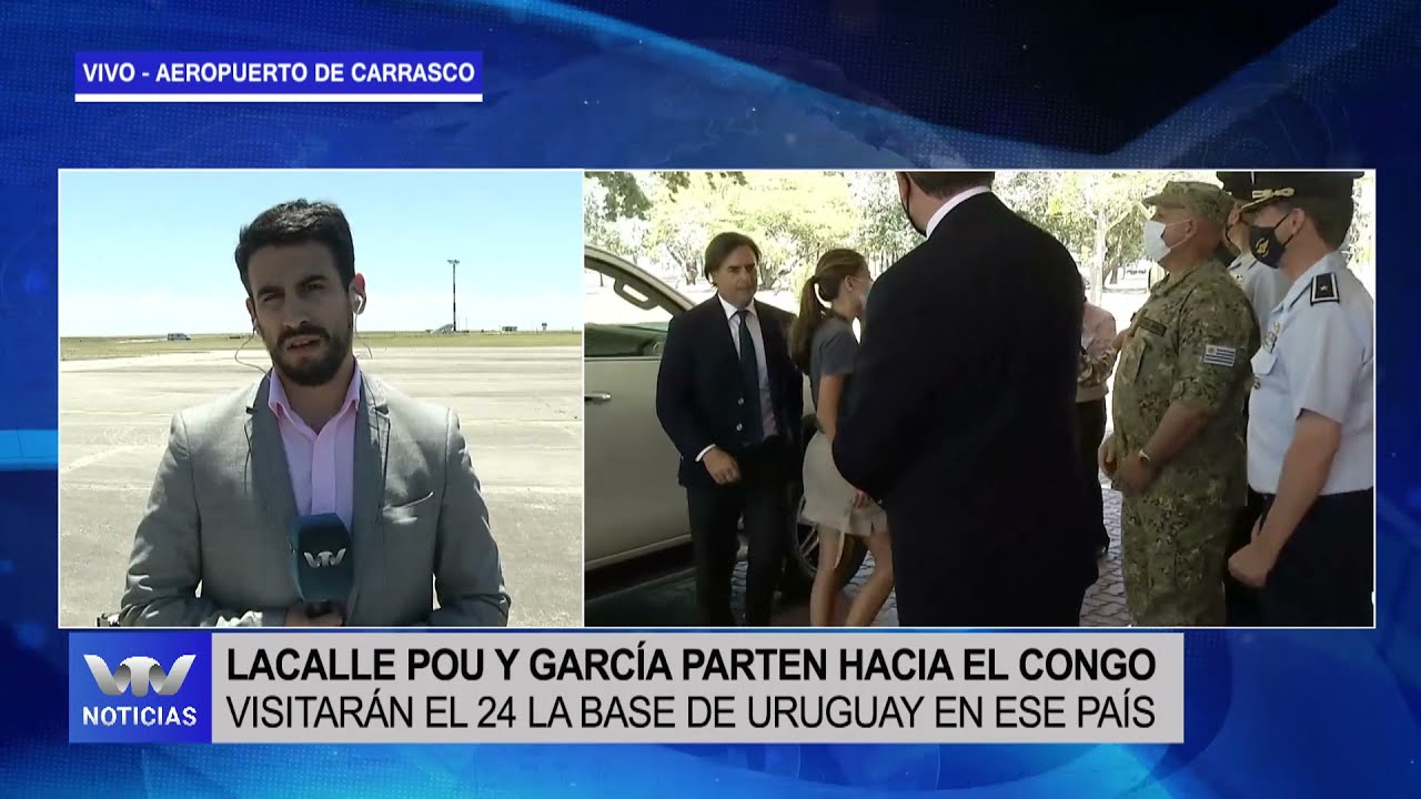 Lacalle Pou y García parten hacia el Congo donde visitarán al contingente militar uruguayo
