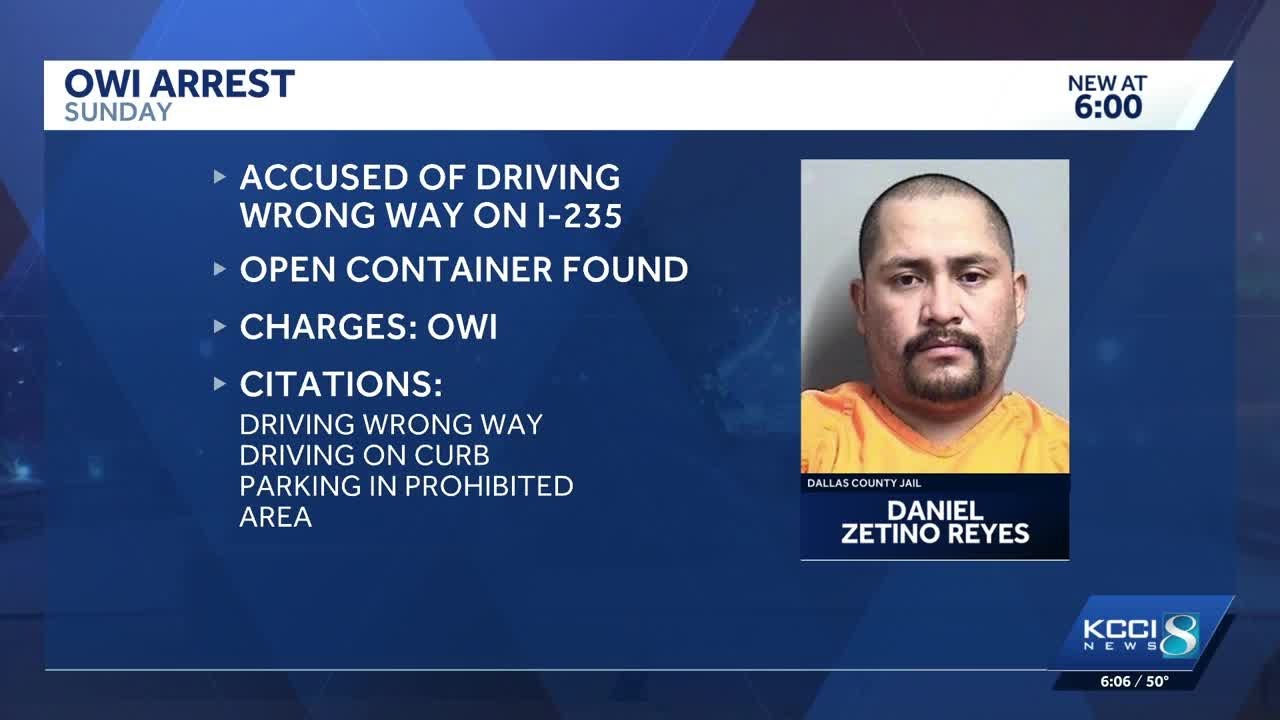 Clive man charged with OWI after wrong-way driving on I-235 - YouTube