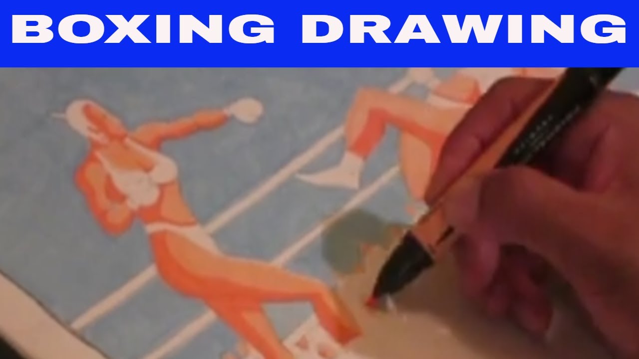 HOW TO DRAW A BOXING FEMALE IN MARKERS - YouTube
