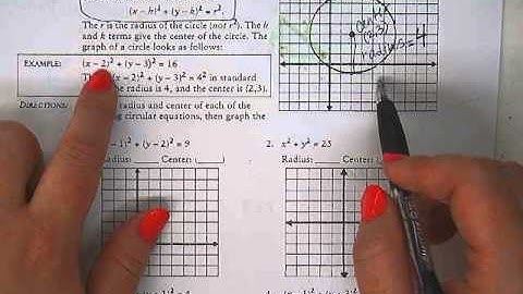 geo equation of a circle with center h,k