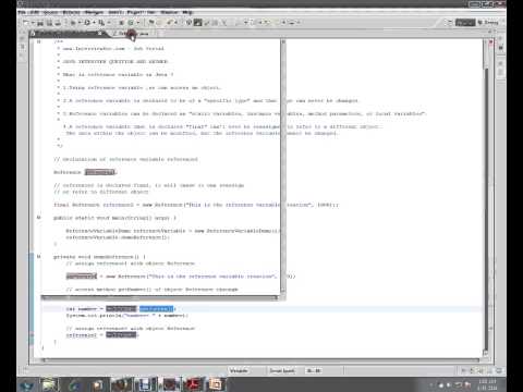 What is reference variable in Java