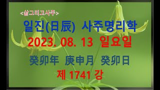 [출산택일/일진사주명리학]_제1741강_2023년 08월 13일(계묘년 경신월 계묘일)_계수 신월생 계묘일주