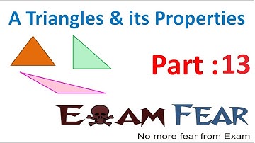 Maths Triangle and Its Properties part 13 (Questions 1) CBSE Class 7  Mathematics VII