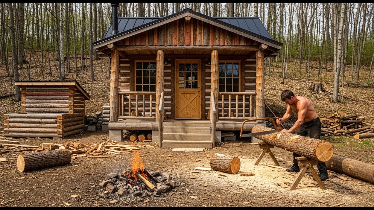 Он построил землянку — идеальное убежище / От начала до конца