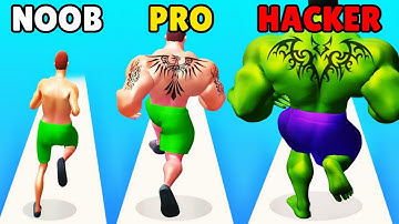 Noob vs pro vs hacker vs God😱|Run Muscler Rush