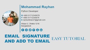 Create an Email Signature Using by HTML || Bangla Tutorial