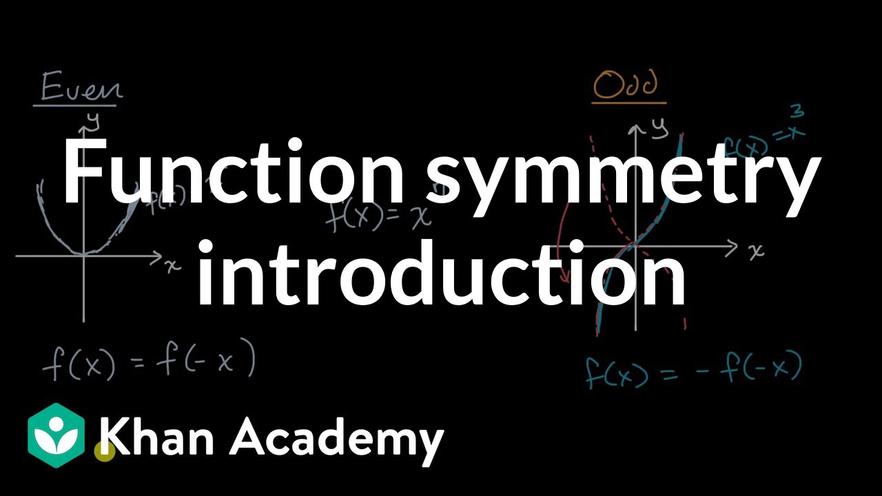 Function Symmetry Introduction Video Khan Academy