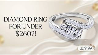 Lab Grown Diamond Sea Wave Band Ring in Sterling Silver 1ctw