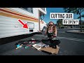 RV Renovation Nightmare… IN A PARKING LOT?? + We Found a BAD Water Leak 😭