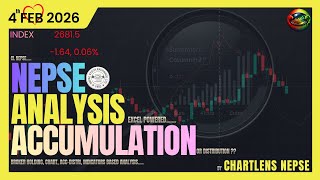 आजको NEPSE Feb 4 🔍 | Excel Based Acc–Distri & Broker Holding