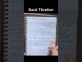 Back Titration Question Walkthrough⚗️