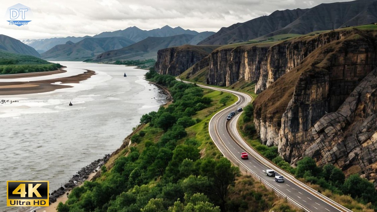 Driving Along The Yellow River Highway in China 4K HDR - The Time-Worn Yellow River Gorge