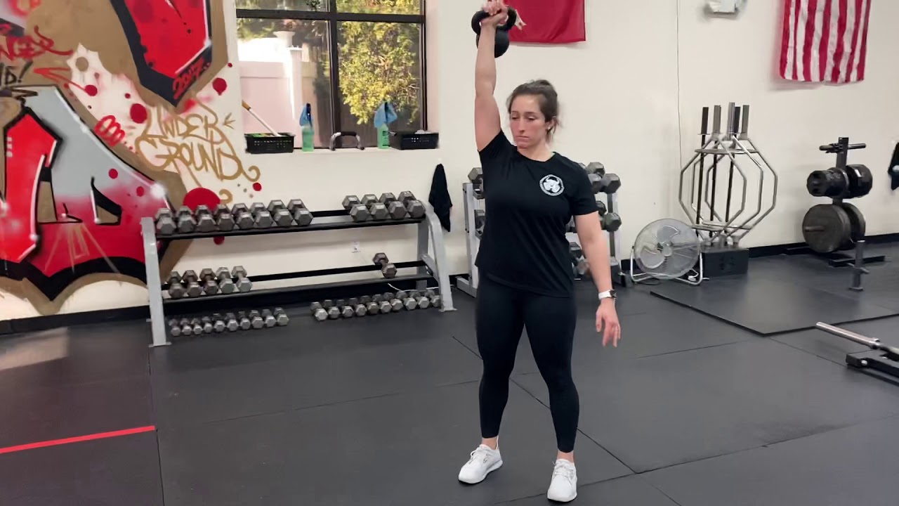 Standing Single Arm Kettlebell Overhead Press - YouTube