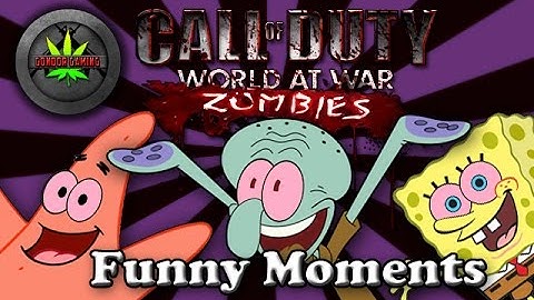 Call of Duty World At War Zombies Custom Maps Spongebob Zombies in Bikini Bottom Mod Funny Moments!