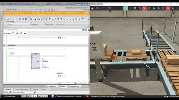 Box Sorting scene (TIA portal + Factory I/O)