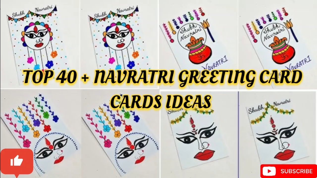 NAVRATRI GREETING CARDS IDEAS|EASY NAVRATRI CARDS MAKING| HANDMADE NAVRATRI CARDS|CARDS FOR NAVRATRI