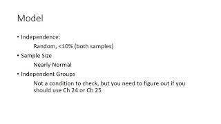 AP Stats Ch 24 day 1