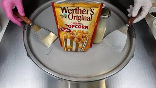 How to make - ASMR - Rolled Ice Cream - Popcorn Caramel