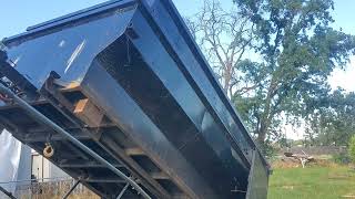 Texas Pride Dumpster stacked unload