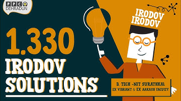 [1.330] - Problems in general Physics by I E Irodov: Solution by Saket Sir