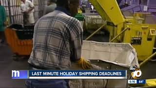 Last minute holiday shipping deadlines