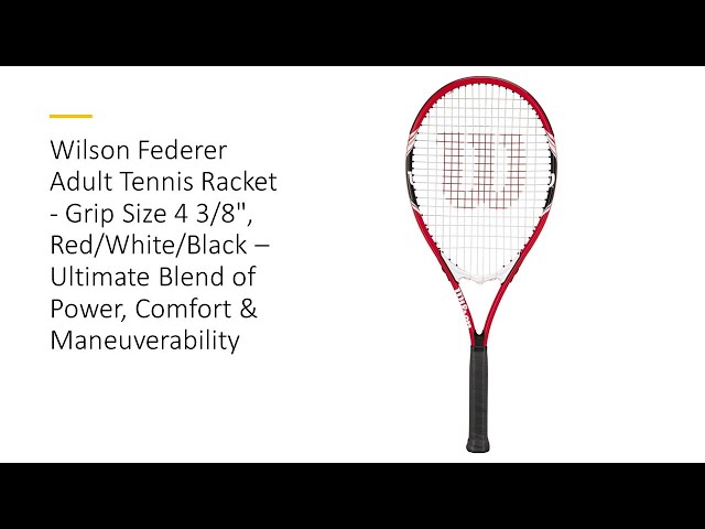 Wilson Raquette de Tennis, Federer, Unisexe, pour Joueurs