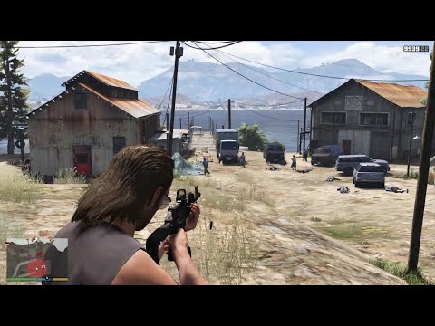 GTA 5 - Trevor vs Marabunta Grande: Galilee Massacre + Ten Star Escape