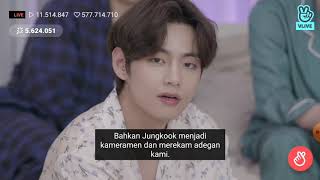 BTS reaction MV Life goin on part2 di Vlive.(indo subtitle)