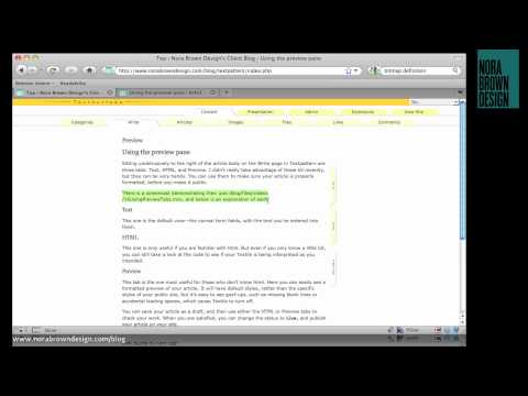 Use the Preview Tabs in Textpattern