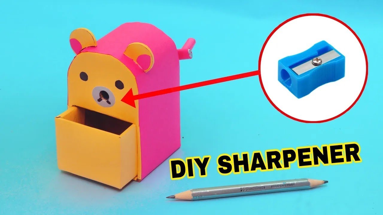 DIY sharpener box // how to make sharpener box // easy paper craft // DIY school supplies