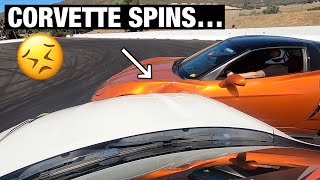 Crashing my 370z into a C6 Corvette :(