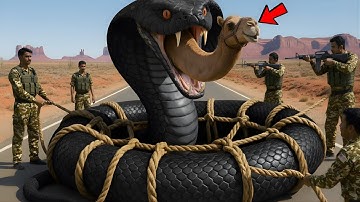 Heroic Rescue Team Saves Innocent Camel from a GIANT King Cobra Attack🐪🐍
