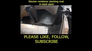 Stacker reclaimer stacking coal in steel plant || Material handling || Conveyor belt #shorts