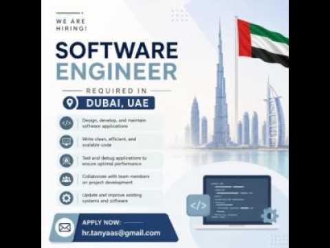 Software Engineer Jobs in Dubai UAE 🇦🇪 | Urgent Hiring 2026 | Apply Now #DubaiJobs #SoftwareEngineer