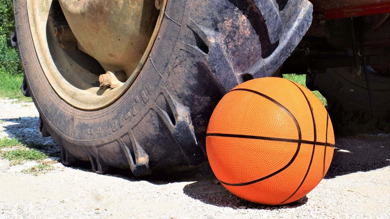 EXPERIMENT TRACTOR vs BASKETBALL YouTube