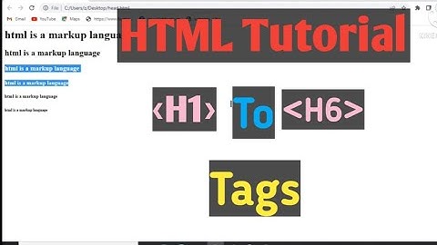 h1 to h6 tag in html | heading tags in html