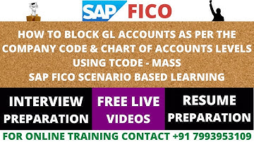 GL ACCOUNTS MASS BLOCKING , HOW TO BLOACK THE GL ACCOUNTS, SAP FICO ECC AND S4 HANA TRAINING