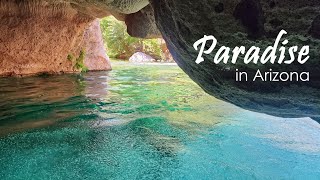 Find paradise in Arizona at this waterfall and cave with crystal turquoise waters - Fossil Springs