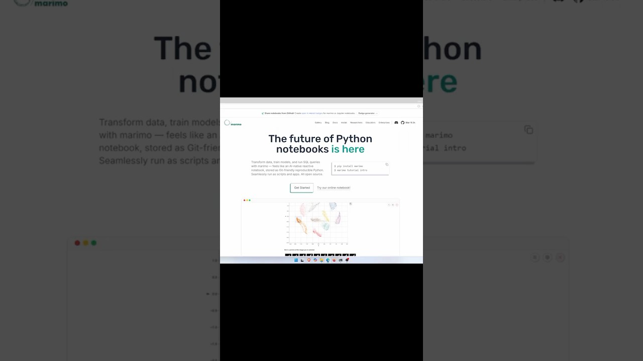 marimo for python notebook 