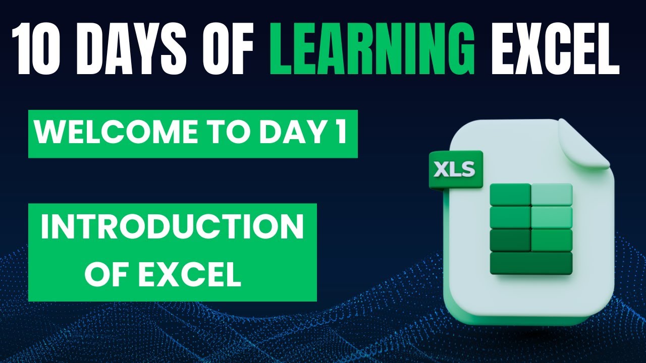 📊 10 Days Excel Learning Series | Day 1 Introduction to Microsoft Excel
