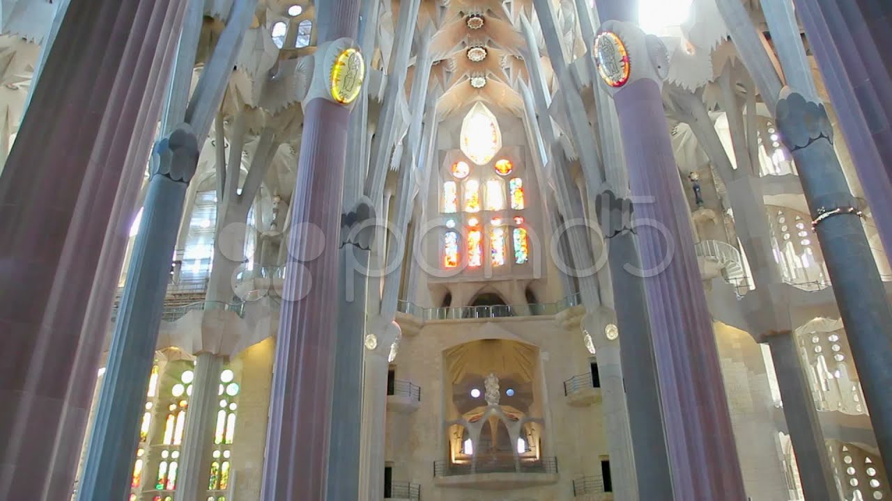 Sagrada Familia, Barcelona, Catalonia, Spain. Stock Footage